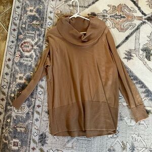 Tan sweater with turtleneck
